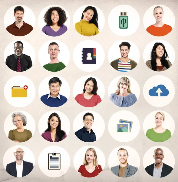 Diversity People and  Cloud Computing Concept — Stock Photo, Image