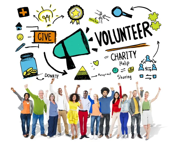Caridade Voluntária e Conceito de Doação — Fotografia de Stock