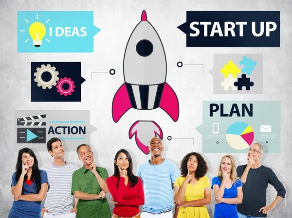 Diverse people and Startup Concept — Stock Photo, Image