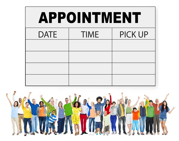 Diverse people and Appointment Concept — Stock Photo, Image