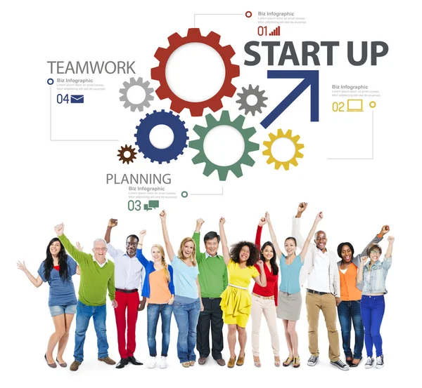 Group of people and Strategy Teamwork Concept — Stock Photo, Image