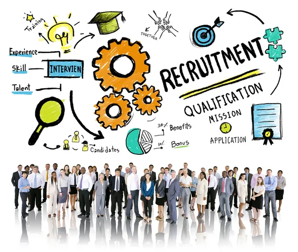 Gente de negocios y concepto de profesión de reclutamiento — Foto de Stock