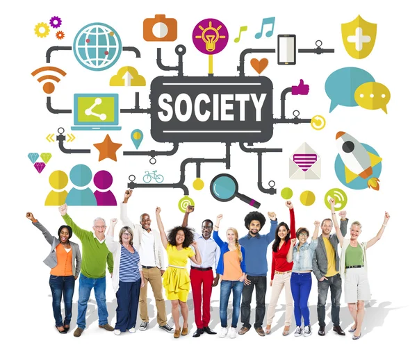 Society Social Media Concept — Stock Photo, Image
