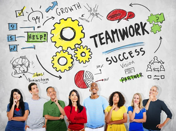 Diverse mensen en teamwerk concept — Stockfoto