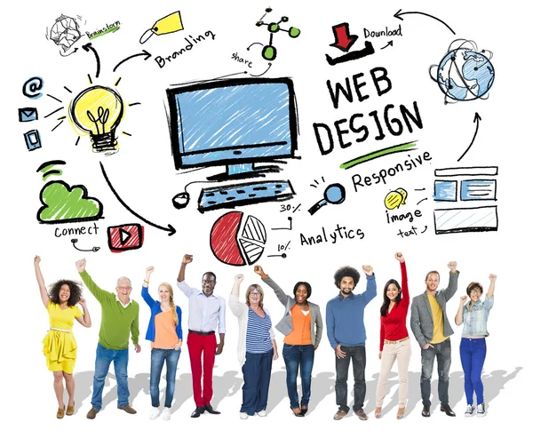 Group of people and Creativity Digital Graphic — Stock Photo, Image