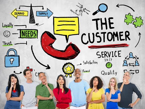 People and The Customer Service Concept — Stock Photo, Image