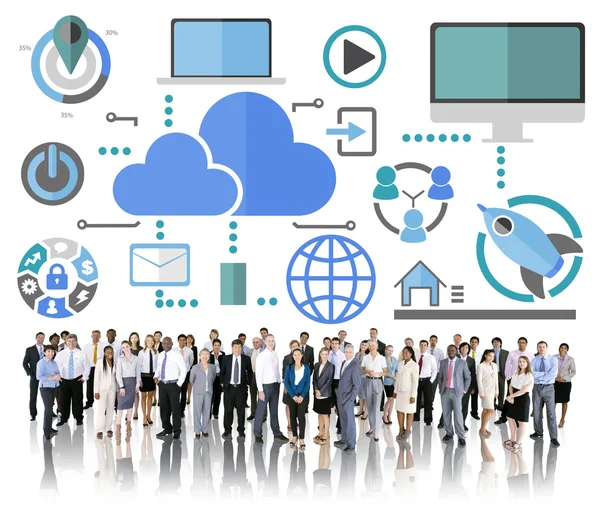 Diverse people and Big Data Concept — Stock Photo, Image