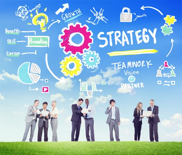 Teamwork en strategie oplossing tactiek — Stockfoto
