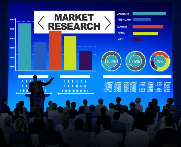 People at seminar about Market Research — Stock Photo, Image