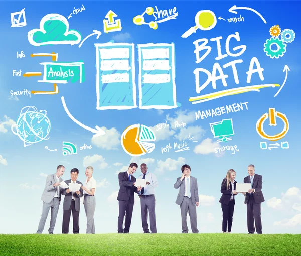 Affärsmän och Big Data koncept — Stockfoto