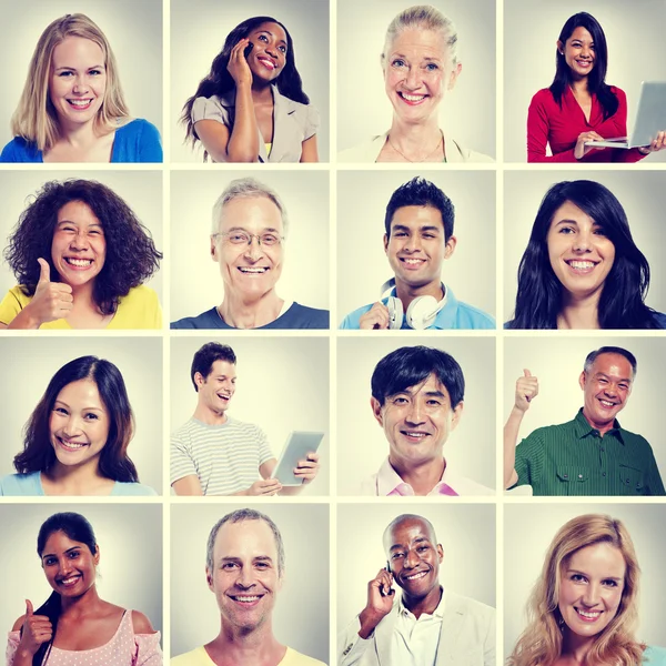 Retrato de las personas de diversidad de grupo — Foto de Stock