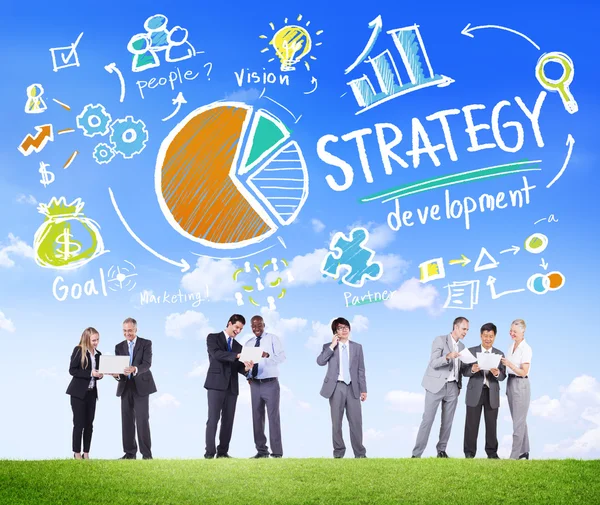 Podnikatelské subjekty a koncepce strategie — Stock fotografie
