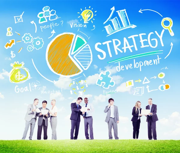 Affärsmän och strategiutveckling — Stockfoto
