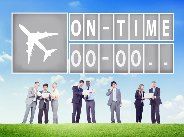 Business people and On Time Punctual Efficiency — Stock Photo, Image