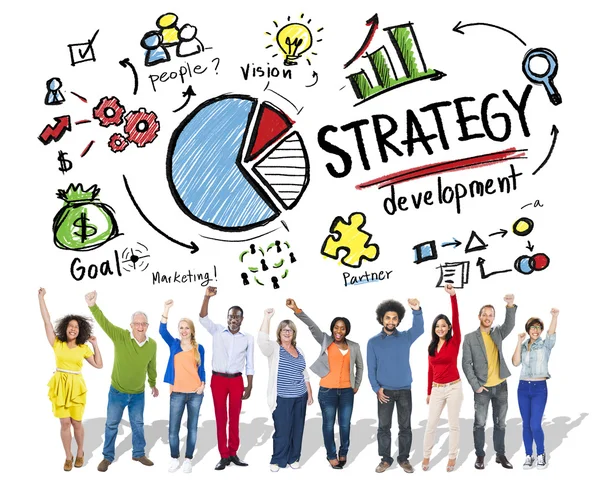 Concepto de Estrategia, Desarrollo y Marketing —  Fotos de Stock