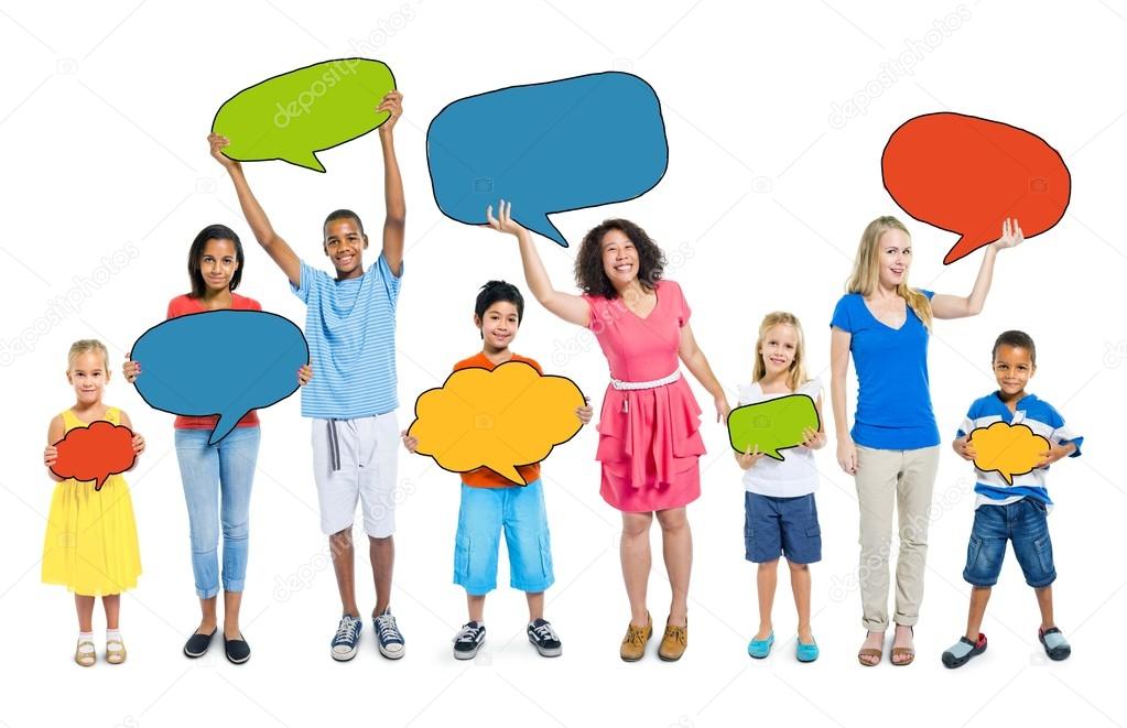 People with Speech Bubbles