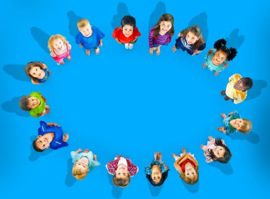 Grup çok ırklı çocuk