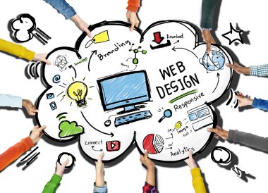 Webdesign kavramı holding eller