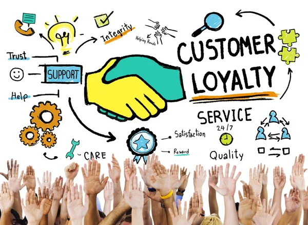 Hands and Customer Loyalty Concept — Stock Photo, Image