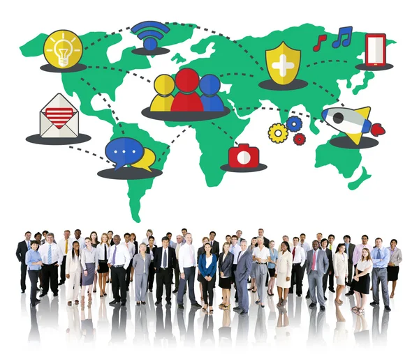 Business People e Social Network Concept — Foto Stock