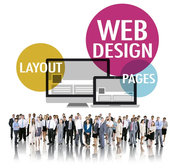 Les gens d'affaires et Web Design Concept — Photo