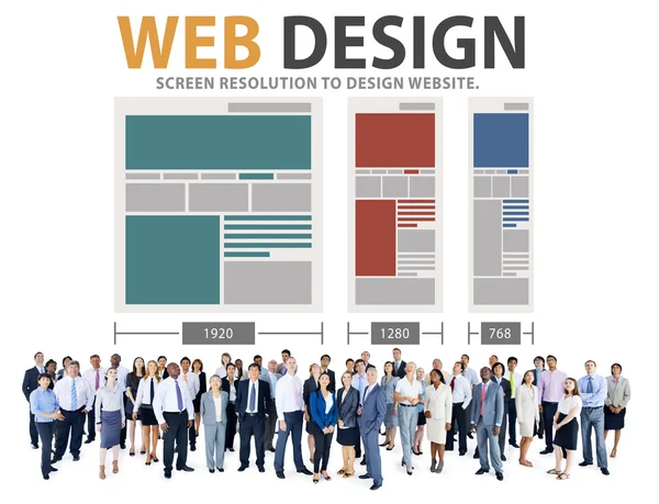 Les gens et le concept de Web Design — Photo