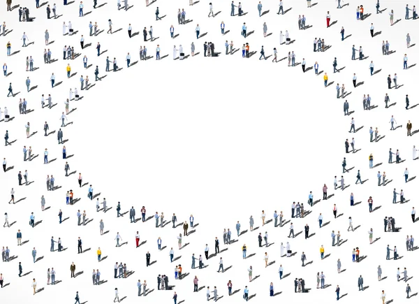 Crowdcommunity, Kommunikation Sprechblase — Stockfoto