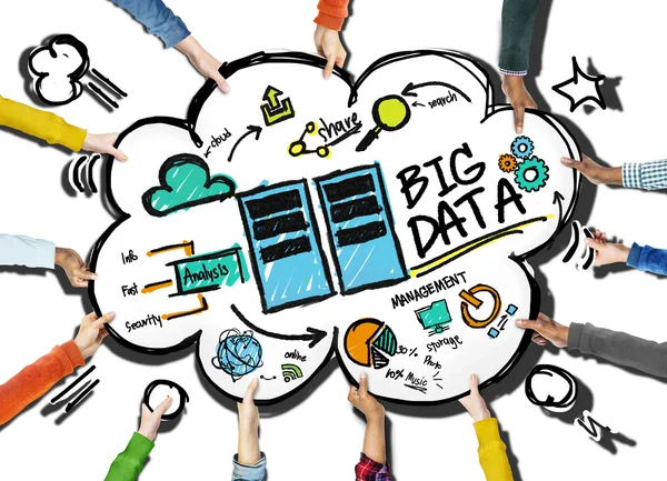 Diversité Personnes Big Data Travailler — Photo