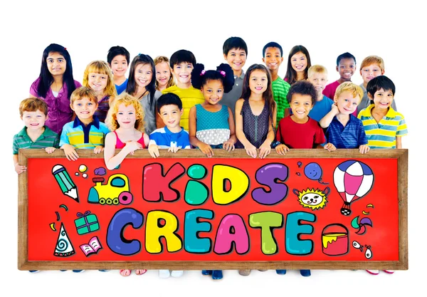 Concept of kids create — Stock Photo, Image