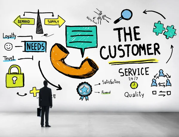 The Customer Service and Assistance Concept — Stock Photo, Image