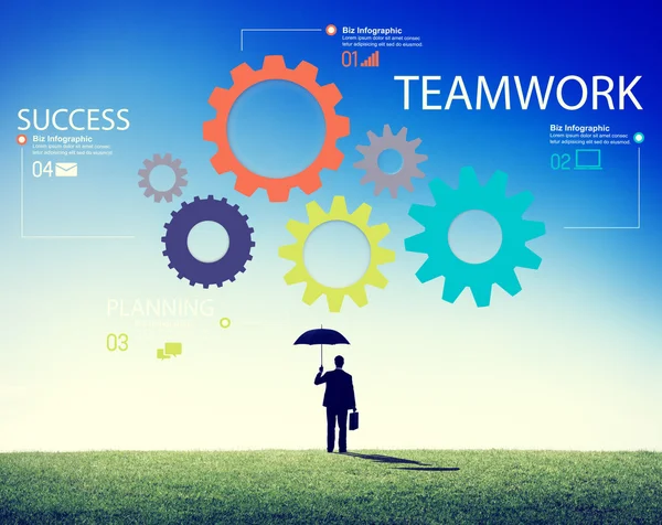 Travail d'équipe et partenariat Concept de coopération — Photo