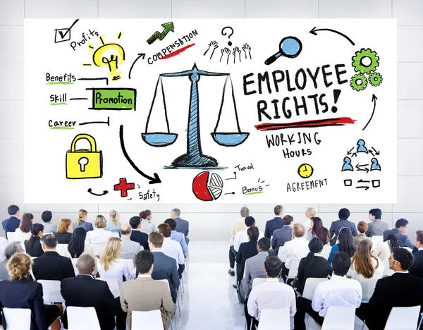 Personas en el seminario sobre los derechos de los empleados — Foto de Stock