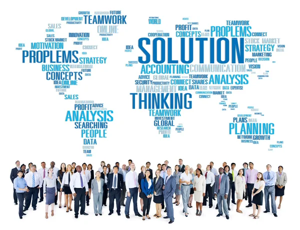 Business people and Solution Concept — Stock Photo, Image