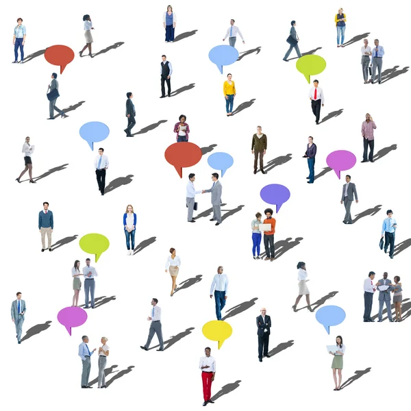 Large Group of People, Communication Diversity and Community — Stock Photo, Image