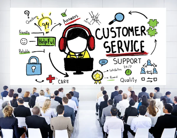 People at seminar about Customer Service — Stock Photo, Image