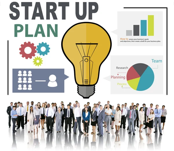 Les gens d'affaires et le concept Start Up — Photo