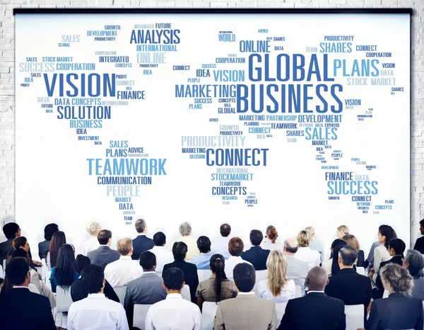 People at seminar about Global Business — Stock Photo, Image