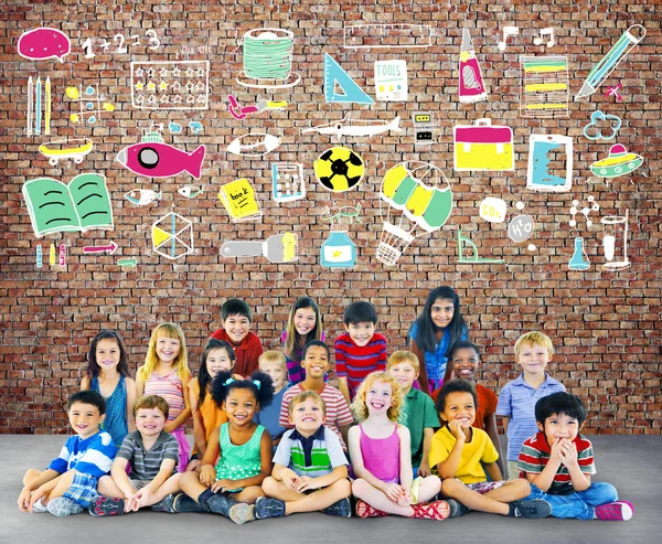 Hobby Concept met groep kinderen — Stockfoto