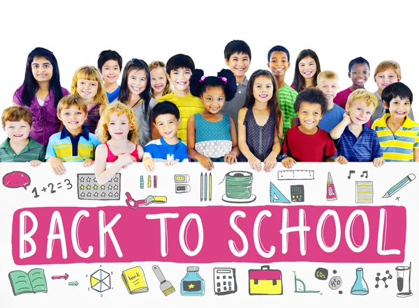 Back to school Concept with group of children