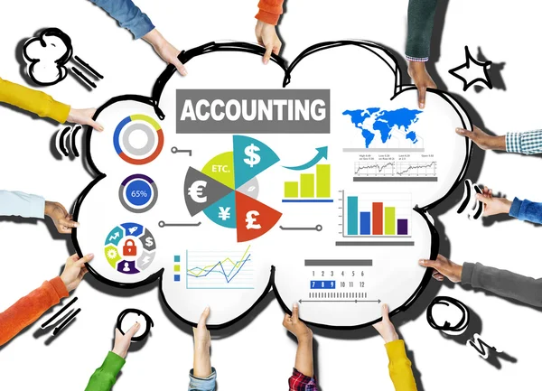 Hands Accounting Analysis Banking — Stock Photo, Image