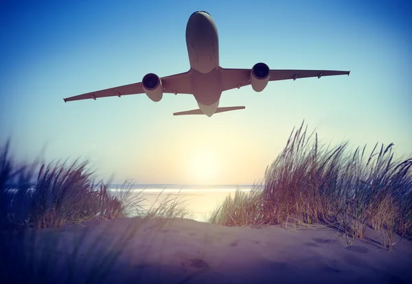 Destino del avión al aire libre — Foto de Stock