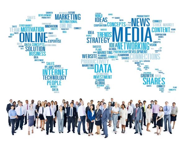 Business people and Social Media Concept — Stock Photo, Image