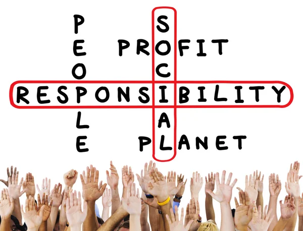 Manos diversas y concepto de responsabilidad social —  Fotos de Stock