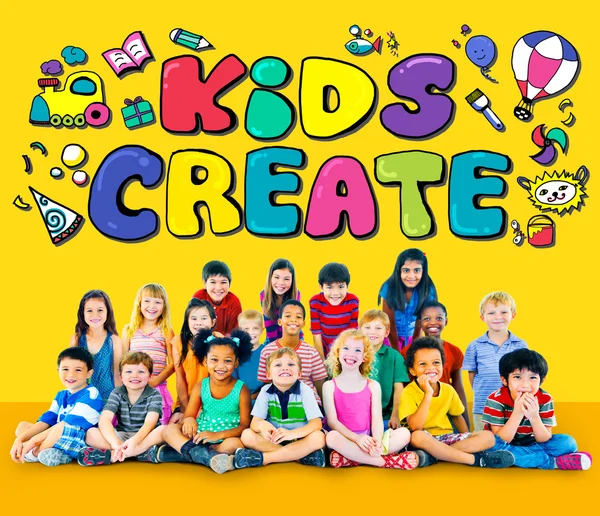 Concept of kids create — Stock Photo, Image