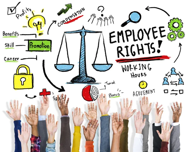 Händer och anställdas rättigheter koncept — Stockfoto