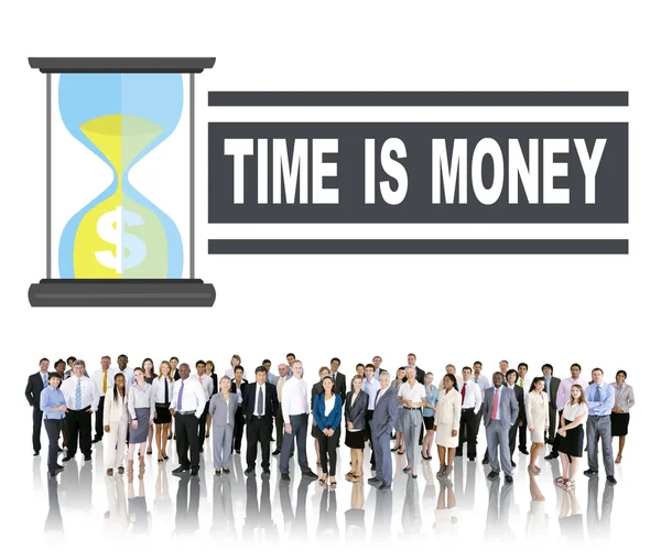 La gente de negocios y el tiempo es dinero Concepto —  Fotos de Stock