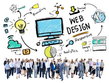 iş insanlar ve webdesign kavramı