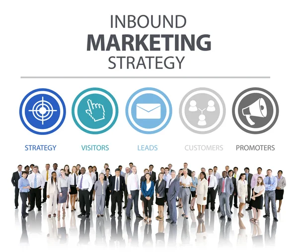 Empresarios y estrategia de Inbound Marketing —  Fotos de Stock