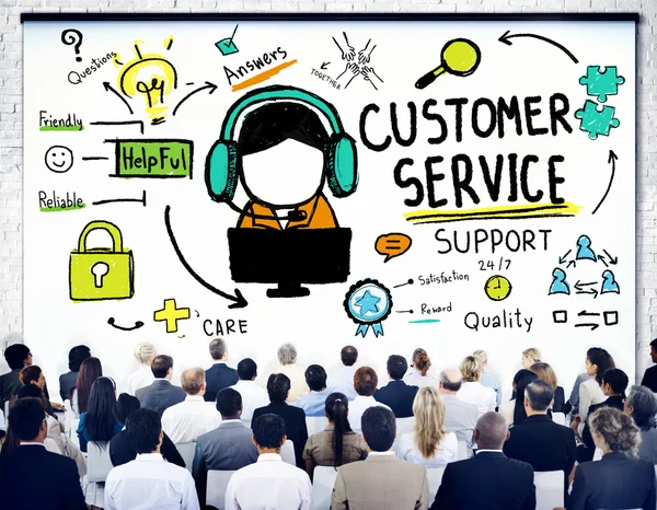 People at seminar about Customer Service — Stock Photo, Image