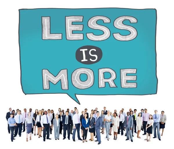 Business people and Less is More Concept — Stock Photo, Image